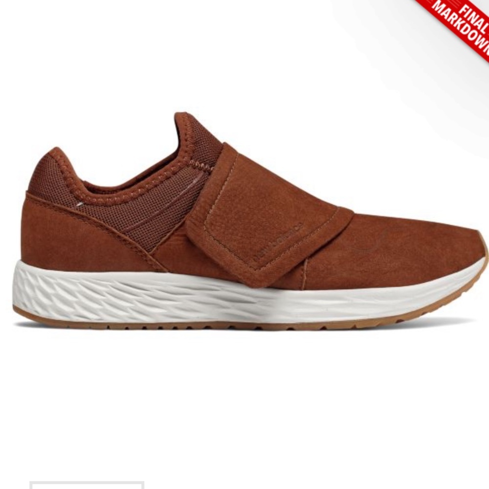 Tan suede New Balance sneakers